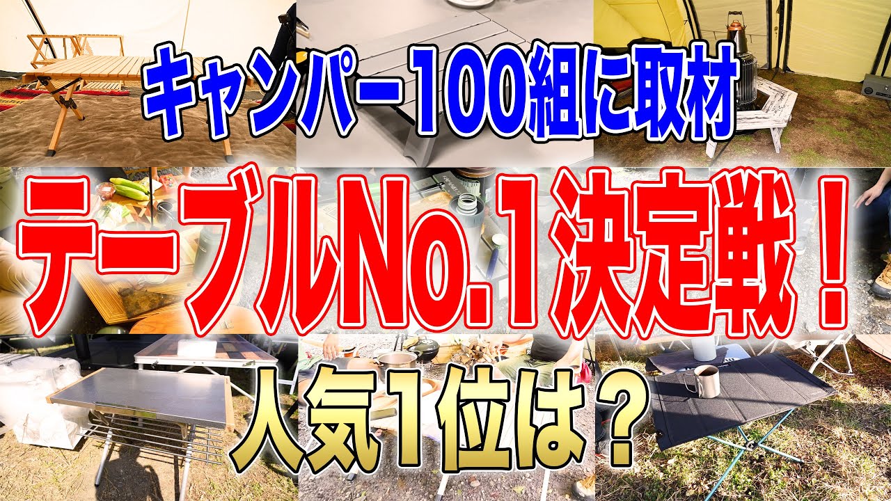 【キャンプテーブルNo.1決定戦！】キャンパー100組に聞いたベスト5を紹介します | 【タナちゃんねる】ブログ