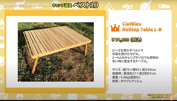 CielBleu：Rolltop Table L-B